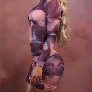 Oh Polly Hot Ribbed Mini Dress